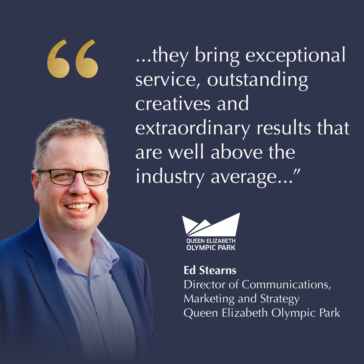 We have received some glowing feedback from client <a href="/Ed/">Ed Shahzade</a> Stearns, Director of Communications at <a href="/Queen/">Queen</a> Elizabeth Olympic Park. Read more about our excellent results: shorturl.at/RmVXX

#DigitalAgency #CreativeAgency #ConversionAgency