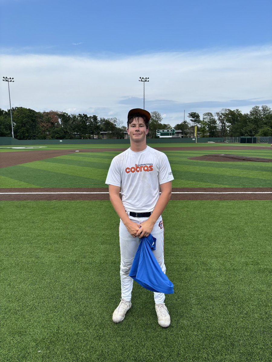 FiveToolTexas's tweet photo. #FiveToolWS F: @follow_cobras 16U Navy Kleckner 9, Action 16u White 3
PoG: @keussjacob4 2-3, 2B, 2 RBI, 2 R
Notable: @KaidMorgan24 2-4, 2B, 3B, RBI
Pitcher: @XanderThacker2 7.0 IP, 2 H, ER, 4 K https://t.co/yv7aBywped