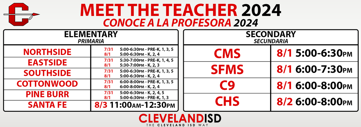 Cleveland ISD tweet media