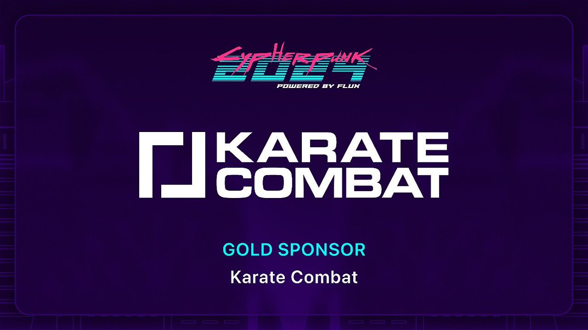 We’re thrilled to announce <a href="/KarateCombat/">$KARATE COMBAT (ALT/SZN)</a> as our Gold Sponsor for CypherPunk! 🎉

Join us in connecting with industry leaders and enthusiasts on July 24 in Nashville! #DePIN #AI #blockchain 

Grab your tickets now at buff.ly/4cHpATa