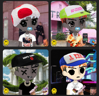 !!GIVEAWAY!!

GIVING AWAY ONE OF THE BANDO KID NFT'S BELOW 

TO ENTER JUST LIKE &amp; RT 

AND FOLLOW <a href="/BandokidsSOL/">BandoKids 🫠🫵</a> 💯

WINNER WILL BE ANNOUNCED TOMORROW :)