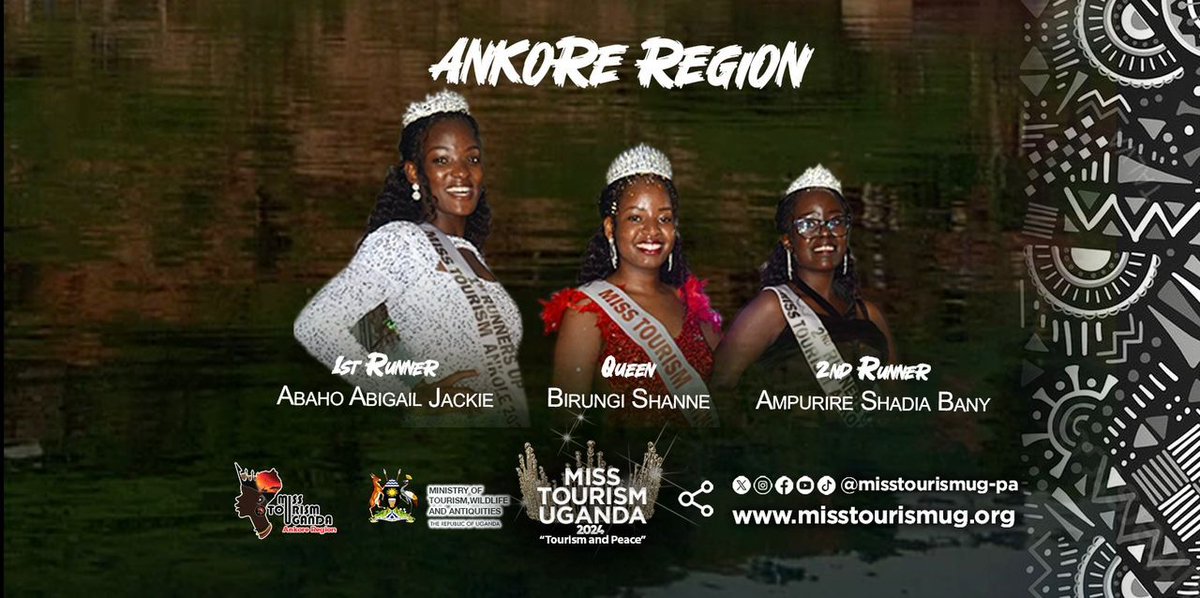 We crowned the three Queens to represent Ankole at national level 🎉👑😘 <a href="/BakiriraShallon/">Bakirira Shallon</a> <a href="/abbiegift6/">Abigail kirabo</a> <a href="/HopekinsWin/">Winnie Hopekins</a> <a href="/Igongocc/">Igongo Country Hotel</a> <a href="/misstourismUga/">MISS TOURISM UGANDA-PA</a> <a href="/MTWAUganda/">Ministry of Tourism-Uganda</a> <a href="/TourismBoardUg/">Uganda Tourism Board</a> <a href="/TutaAyebare/">Tuta</a> <a href="/AquafinaUganda/">Aquafina Uganda</a> <a href="/DarlinghairTz/">Darling Hair Tz</a> <a href="/SupaloafUGoffcl/">Supa Loaf Uganda Official</a> <a href="/bweranyangi/">Bweranyangi Girls' Sec School</a> <a href="/AnnetMugishaK/">Annet Mugisha K</a>