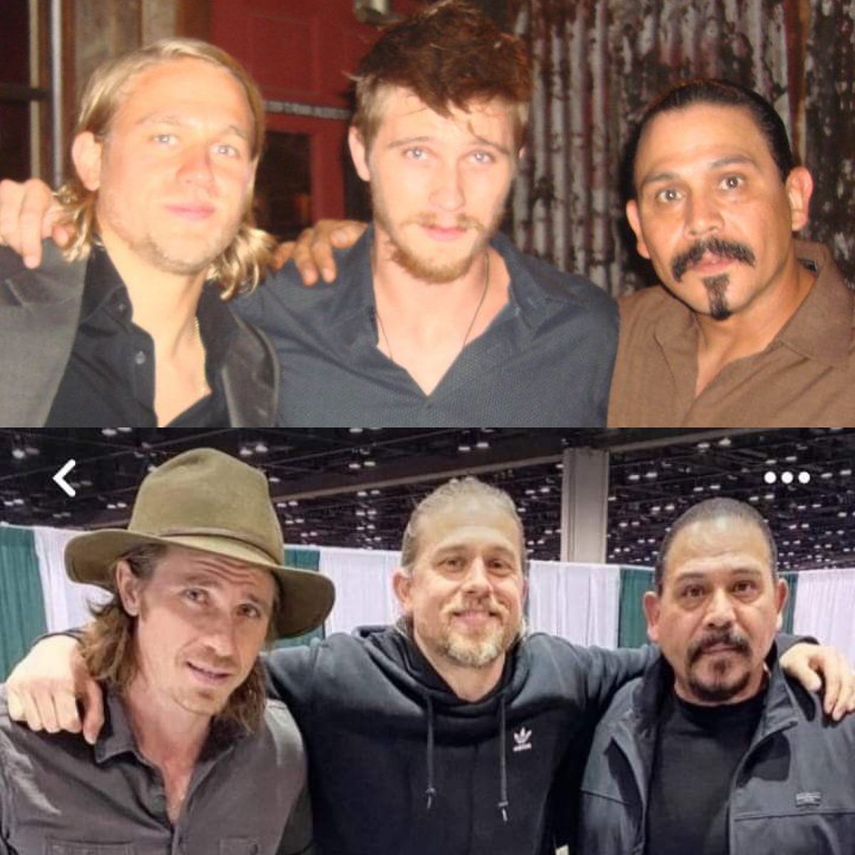 BlueFlamingos7's tweet photo. Man crush Monday #charliehunnam #garretthedlund @EmilioRivera48
#threeamigos #goodfriendslastalifetime #jaxteller #marcusalvarez #soa
#tulsaking #mitchkeller #youngandolder @SOAMediaAddicts #millerboys
#triplefrontier @HunnamHedlund
https://t.co/8L1dna46ur
