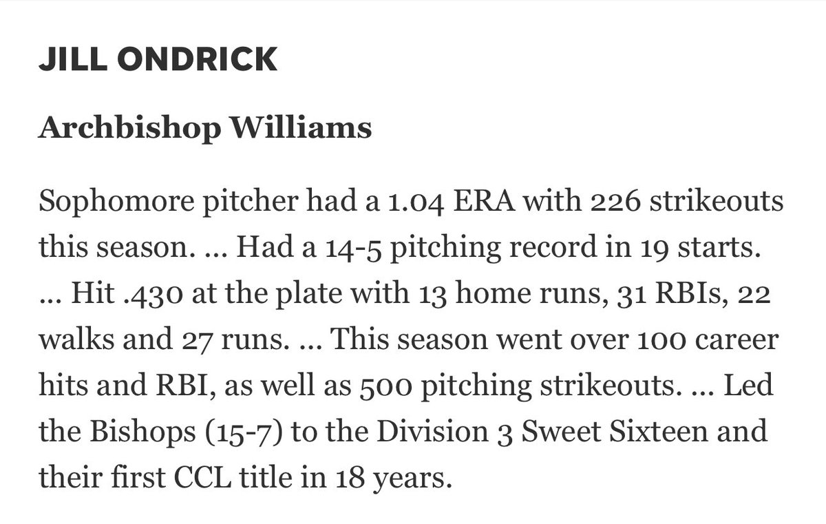 Jillian Ondrick 2026 (@ondrick_jillian) on Twitter photo I’m very thankful to be named an All Scholastic by <a href="/PatriotLedger/">The Patriot Ledger</a> <a href="/sports_ledger/">Patriot Ledger sports</a> for the 2024 season!! <a href="/SluggersHuecker/">Lady Sluggers 18</a> <a href="/UKCoachLawson/">Rachel Lawson</a> <a href="/UACoachMurphy/">Patrick Murphy</a> <a href="/CoachNealPT/">Bryce Neal</a> <a href="/jeffharger/">Jeff Harger</a> <a href="/CoachBallMalone/">Cindy Ball-Malone</a> <a href="/CoachLarissaA/">Larissa Anderson</a> <a href="/TexasCoachWhite/">Mike White</a> <a href="/BethTorina/">Beth Torina</a> I’m very thankful to be named an All Scholastic by <a href="/PatriotLedger/">The Patriot Ledger</a> <a href="/sports_ledger/">Patriot Ledger sports</a> for the 2024 season!! <a href="/SluggersHuecker/">Lady Sluggers 18</a> <a href="/UKCoachLawson/">Rachel Lawson</a> <a href="/UACoachMurphy/">Patrick Murphy</a> <a href="/CoachNealPT/">Bryce Neal</a> <a href="/jeffharger/">Jeff Harger</a> <a href="/CoachBallMalone/">Cindy Ball-Malone</a> <a href="/CoachLarissaA/">Larissa Anderson</a> <a href="/TexasCoachWhite/">Mike White</a> <a href="/BethTorina/">Beth Torina</a>