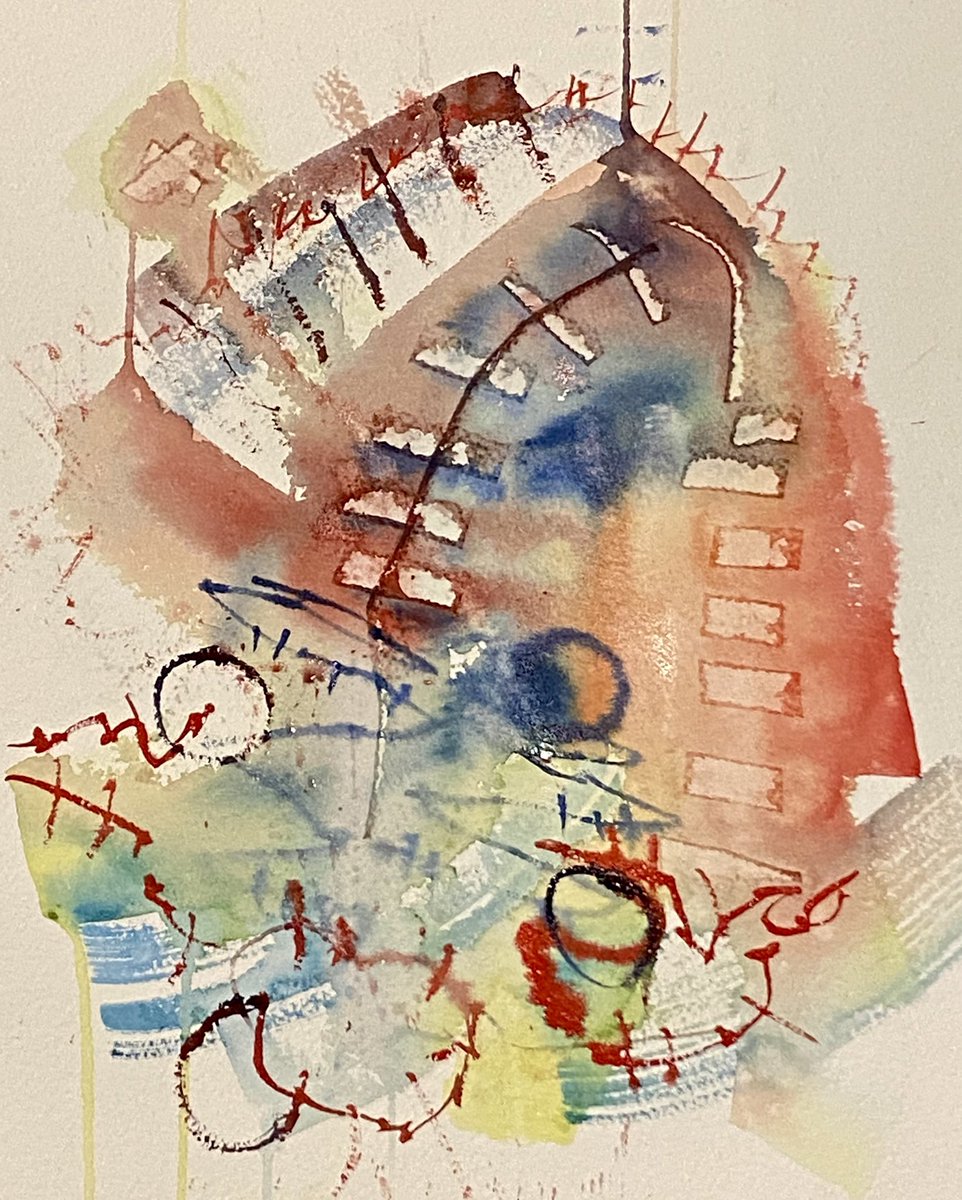 First layer on a new abstract watercolour #kunst painting