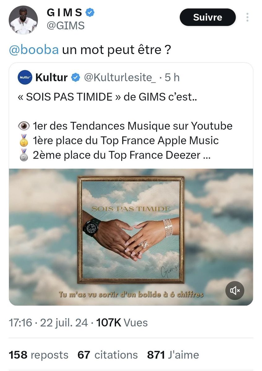 booba's tweet image. .@GIMS J'ai bien mieux que ça.