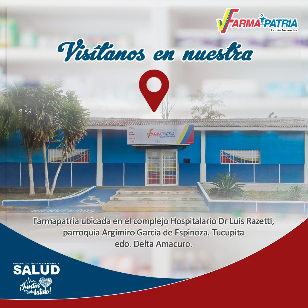 #DeltaAmacuro ¡Tenemos nueva sede! 📍
A partir de hoy nos podrás visitar en nuestra sede ubicada en el complejo Hospitalario Dr. Luis Razetti, en la parroquia Argimiro García de Espinoza, Delta Amacuro.
Abre este hilo para más información.