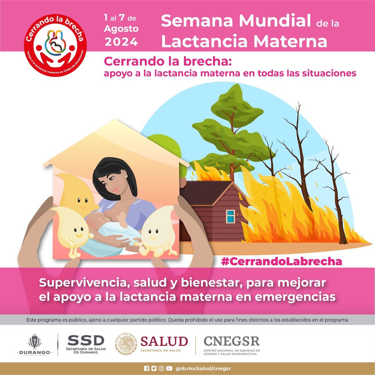 SSDurango's tweet image. ¡Semana Mundial de Lactancia Materna 2024, promoviendo la Lactancia Materna un acto de solidaridad y amor incondicional hacia las personas
lactantes!🤱
#CerrandoLabrecha