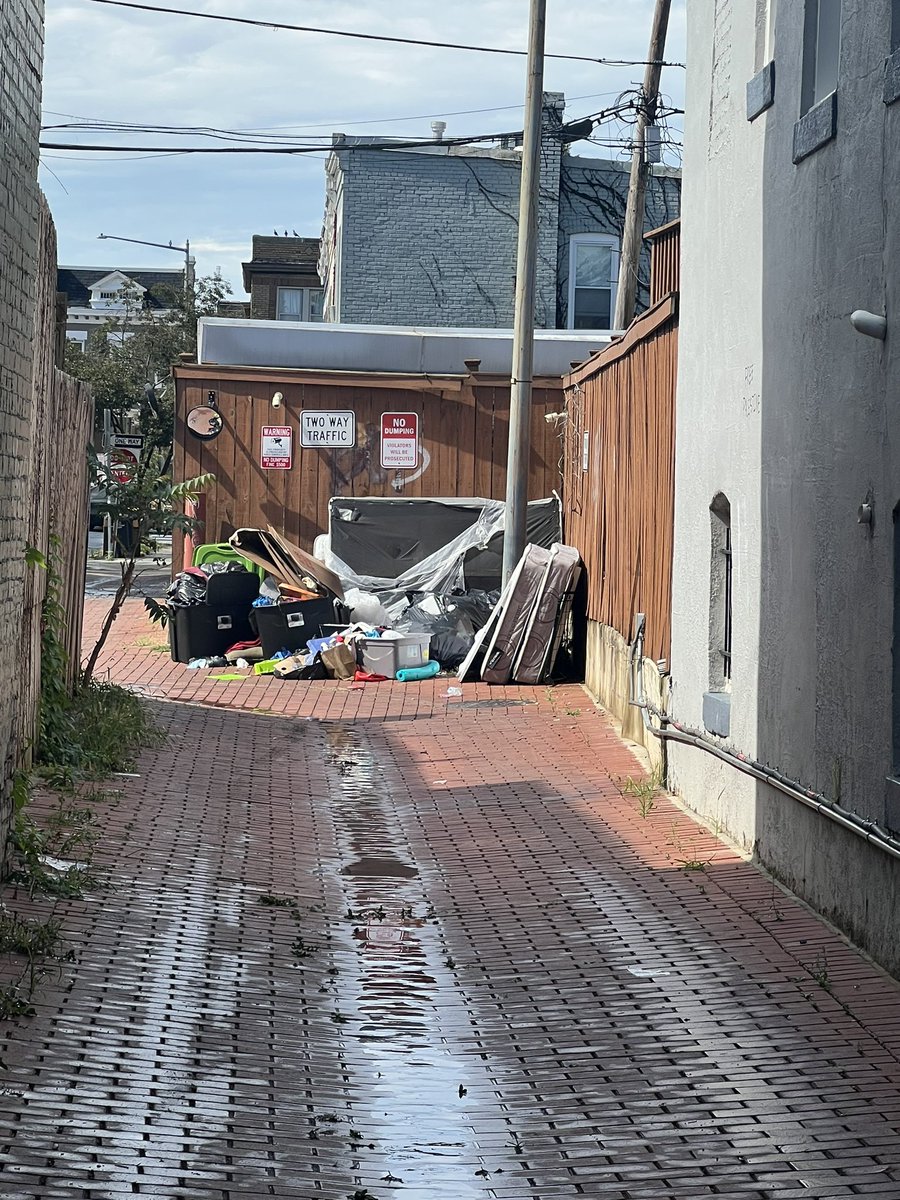 Hi <a href="/311DCgov/">DC311</a> illegal dumping in the alley next to 543 Kenyon NW. Can this get cleaned up? Thank you!