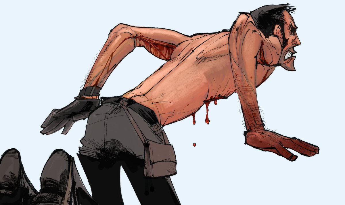 Wanmojie's tweet photo. I like the wounds the sniper are given in the comic. https://t.co/jJ7S9BzxNW