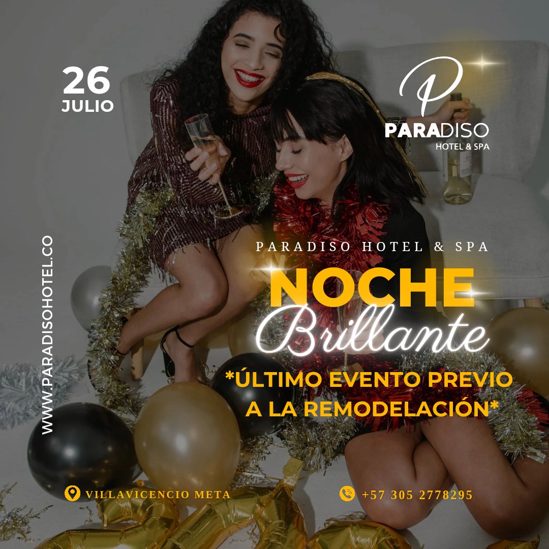 Paradiso_Hotel_'s tweet photo. Antes de que lleguen las nuevas sorpresas, únete a nosotros para disfrutar de la última rumba en Paradiso Hotel &amp; Spa. Baila, ríe y celebra esta noche única antes de nuestra renovación. 💃🎶 #ÚltimaRumba #RenovaciónEnCamino 
Mayor inf WhatsApp 📲https://t.co/sjx0UoMDy6 https://t.co/IdmaTlfChl