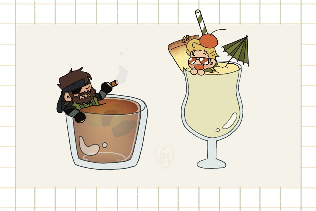 luvpox's tweet photo. drink of choice 🥃🍹 #mgs #bbkaz https://t.co/zOx6BjJodD