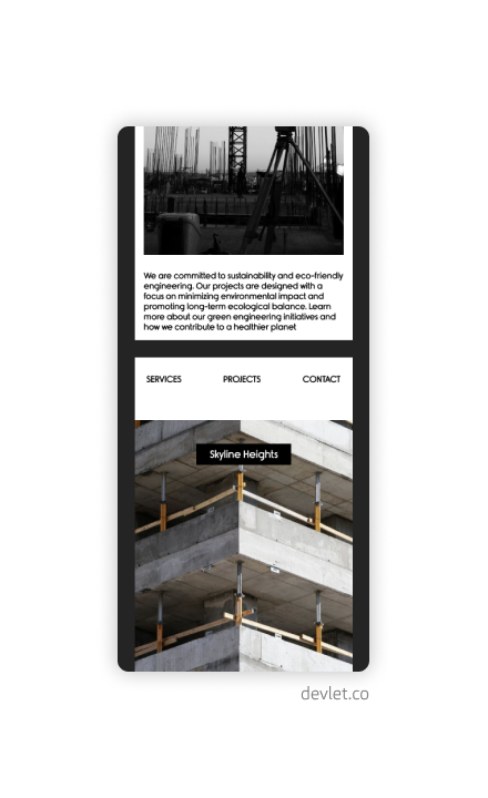 xdevlet's tweet image. Landing page for civil engineering website inspired by the book 📖