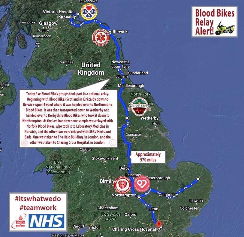 BloodBikesSc's tweet photo. Teamwork makes the dream work, lives and money saved today #bloodbikes https://t.co/ciFAkjI7lz
