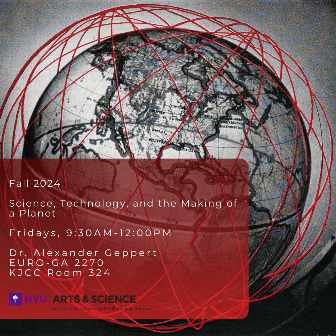 Interested in Europe, globalization and your terrestrial home? CEMS is offering a new graduate course this fall 2024, “Science, Technology, and the Making of a Planet” with @actgeppert. Click here to learn more: as.nyu.edu/research-cente…