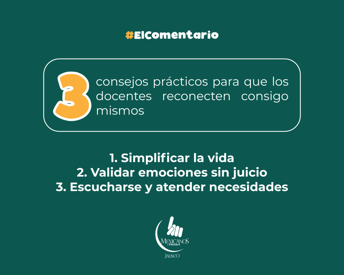 <a href="/ItziaGollas/">Itzia Gollás</a> nos compartió 3 consejos que la maestra Verónica Rodríguez Morales recomienda a docentes para estas vacaciones. Si quieres saber más te invitamos a escuchar #ElComentario aquí open.spotify.com/episode/2Y7CgE…