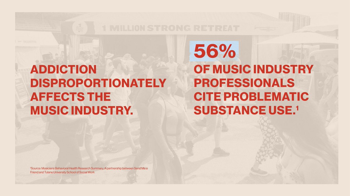 1MilStrong's tweet photo. Why Music - #1MillionStrong is a campaign to change how people think and talk about recovery. We started in the music industry because its disproportionality impacted by addiction, but also because we believe it has some of the biggest power to create change. https://t.co/aq2siaE6CO