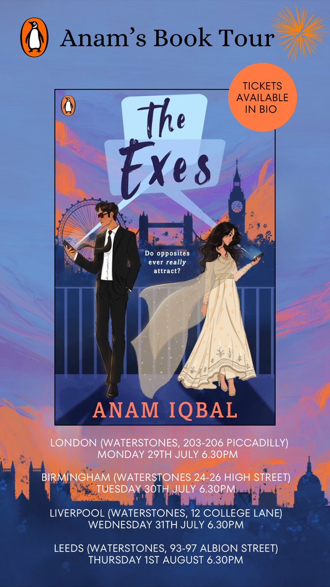 PENGUIN’S HOUSE OF YA SUMMER BOOK TOUR will be kicking off next week!! Get your tickets now! (Available via link in bio) 😍 I’ll be on tour &amp; ready to chat about all things ROMANCE &amp; THE EXES!! <a href="/PenguinUKBooks/">Penguin Books UK</a>