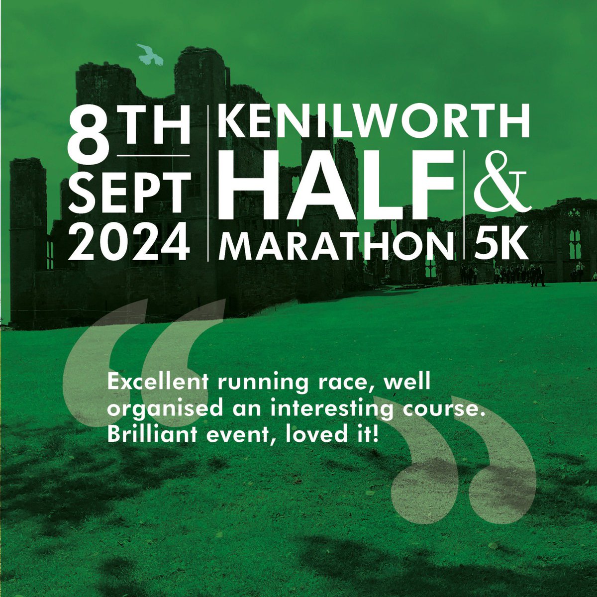 Be a part of Our 24th Half in 2024 or experience our 5k on the 8th of September. 

“Excellent running race, well organised and interesting course. Brilliant event, loved it!”

Sign up now at: kenilworthrunners.com/kenilworth-hal…

#fasterme #kenilworthrunners