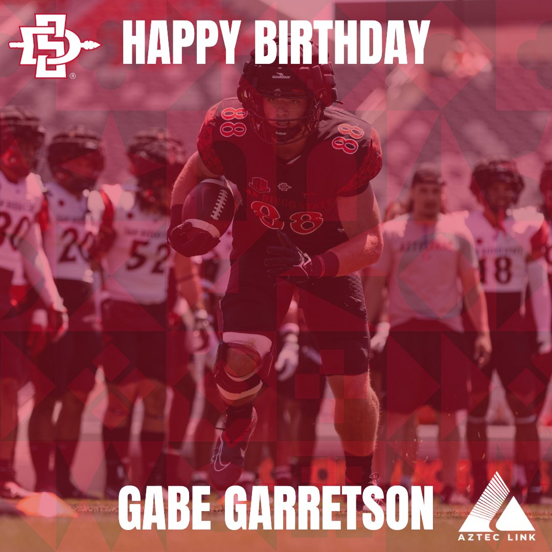 AztecLink_NIL's tweet image. Happy Birthday to SDSU&apos;s own Gabe Garretson! 🎉🏈  Keep up the hard work and dedication on the field. Here&apos;s to a fantastic year ahead! #AztecPride #SDSUFootball