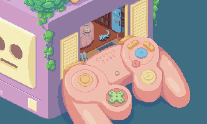 pixel version of my cuddle cube