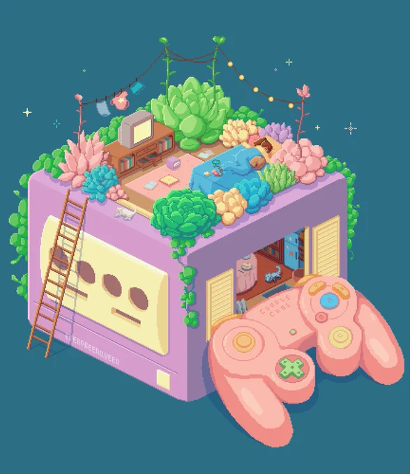 pixel version of my cuddle cube