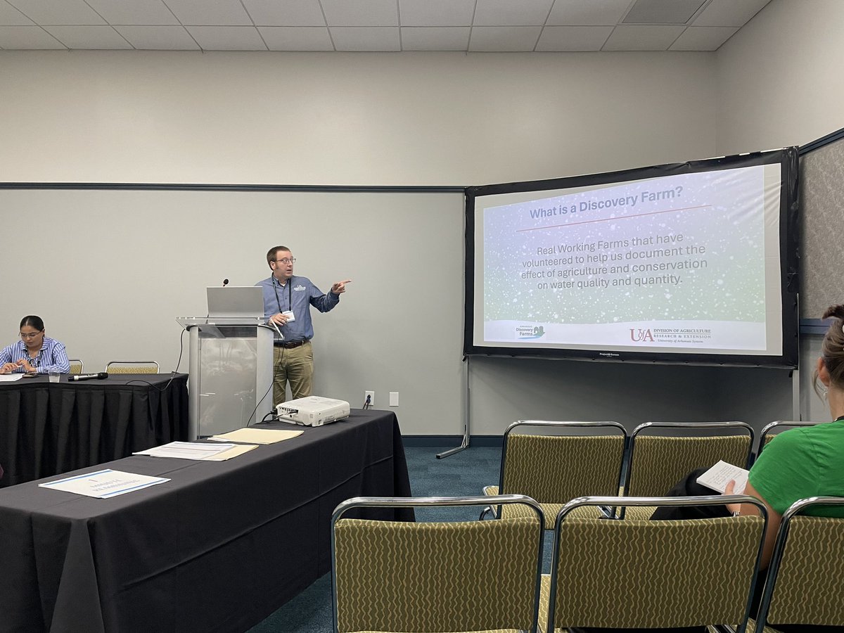 Arkansas represented at the <a href="/SWCSNews/">Soil and Water Conservation Society</a> meeting in South Carolina talking about <a href="/ARDiscoveryFarm/">Arkansas Discovery Farms</a> thru virtual education.