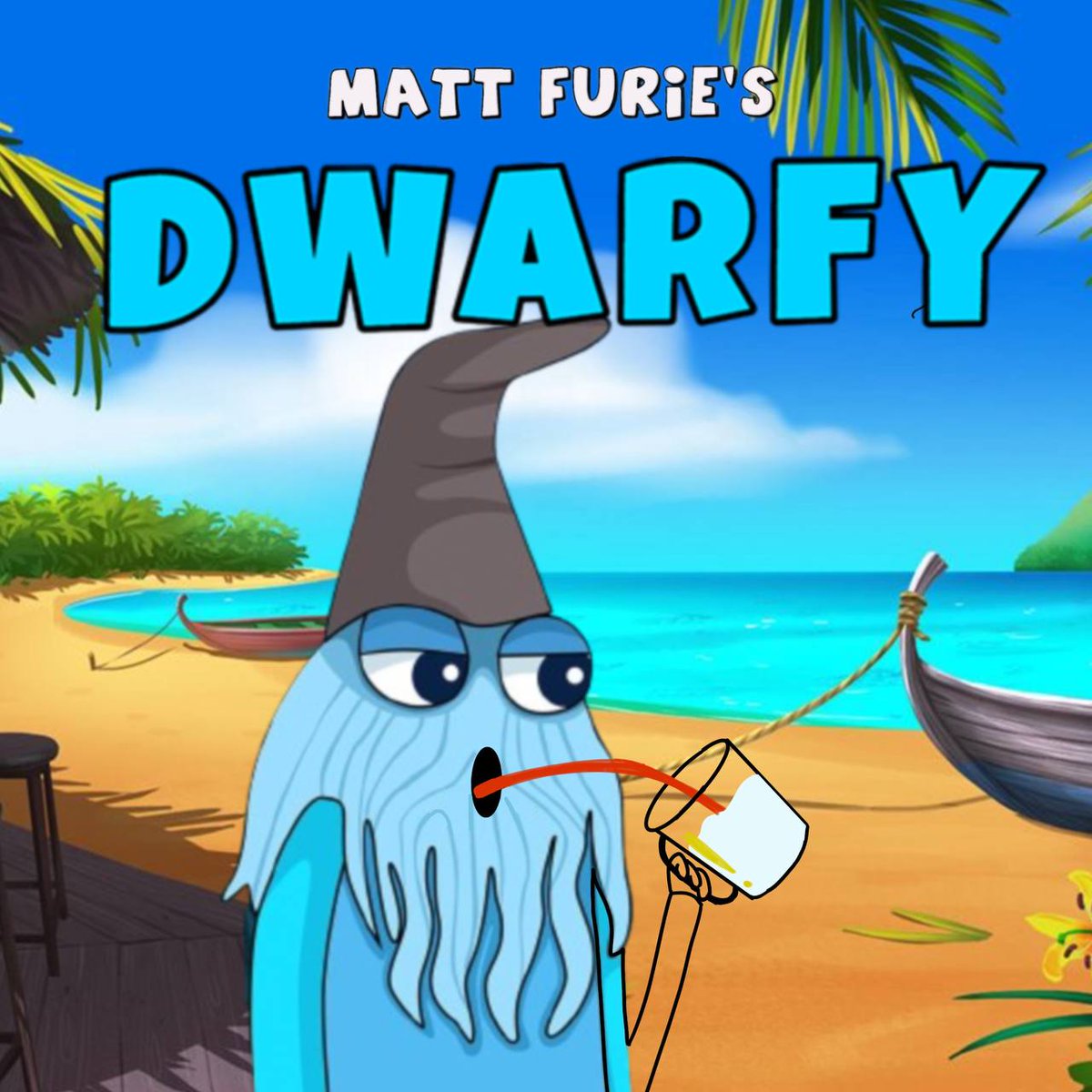 $DWARFY enjoying a glass of milk in this sunny day.