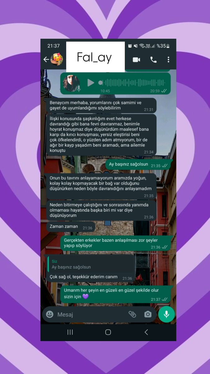 fal_ay's tweet photo. Memnuniyet ve geri dönüş 💜 https://t.co/U5XiFeTLVK