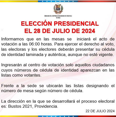Embajada de Venezuela en Chile tweet media