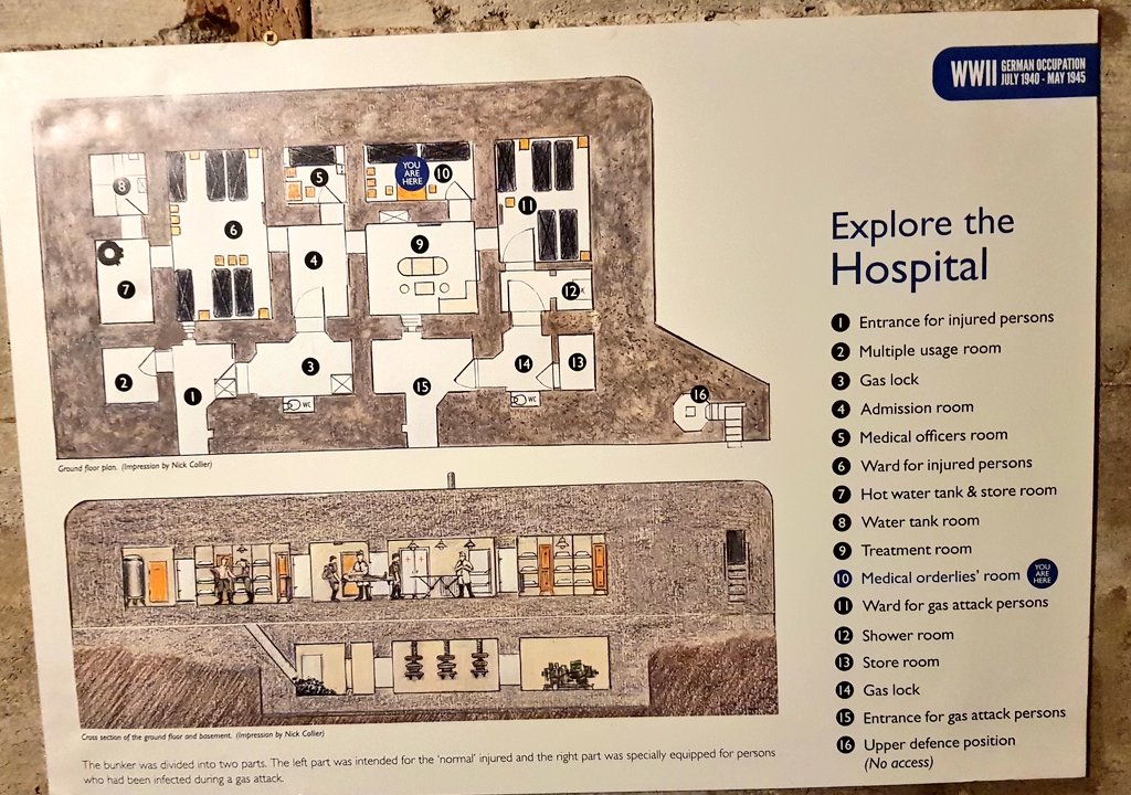 huffintpuffin's tweet photo. A large World War Two bunker built during the German occupation of Alderney has been restored and opened to the public (free to enter). The display boards and reconstructed room layouts are very informative #LoveAlderney @visitalderney https://t.co/NuFrEOn7ky