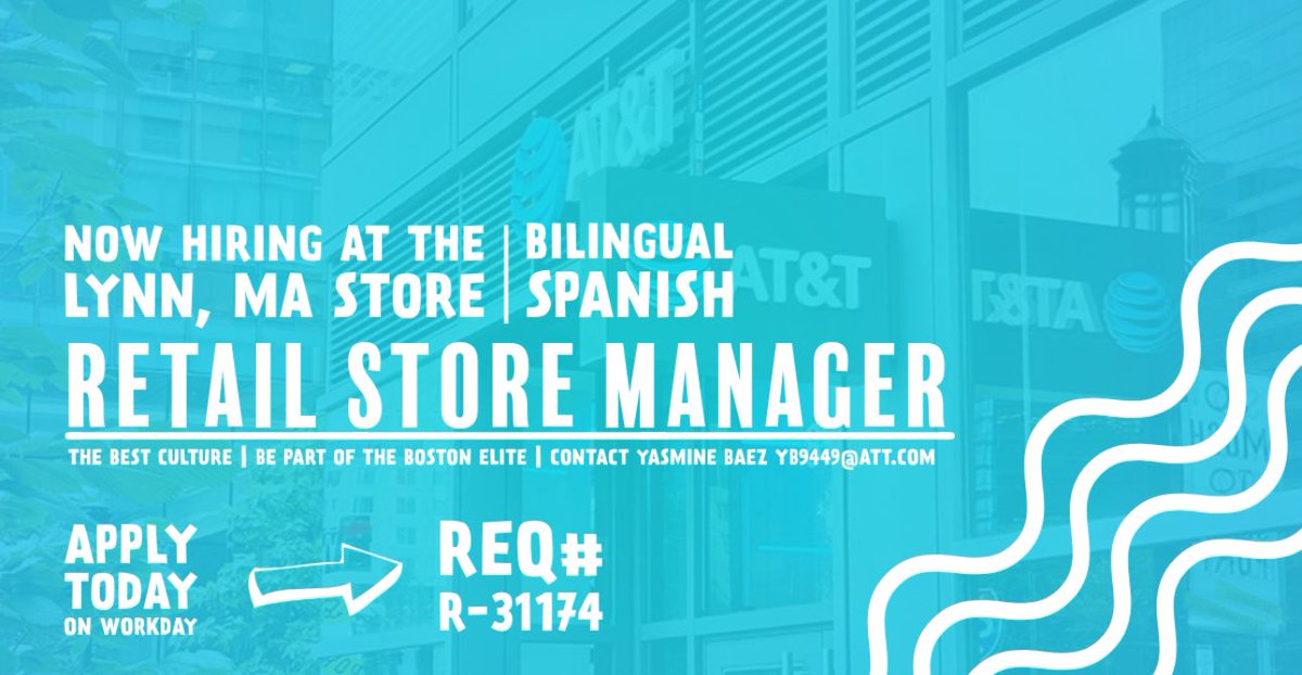 Yasmine Baez (@baezyasmine) on Twitter photo Exciting Opportunity! We're seeking the next Retail Sales Manager in Lynn. <a href="/pnixnix/">Peter Nixon</a> <a href="/keroninc/">Keron Incarnato</a> <a href="/TheNEStates/">Northeast States</a> Exciting Opportunity! We're seeking the next Retail Sales Manager in Lynn. <a href="/pnixnix/">Peter Nixon</a> <a href="/keroninc/">Keron Incarnato</a> <a href="/TheNEStates/">Northeast States</a>