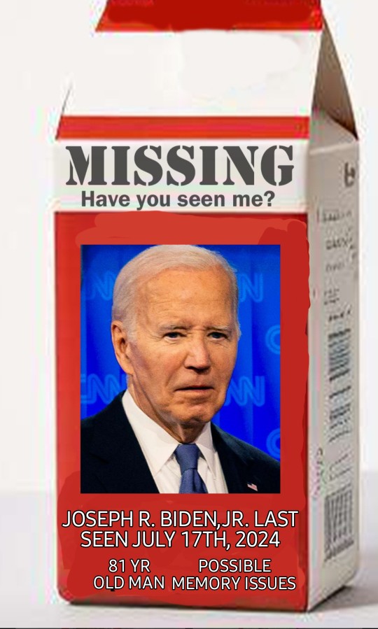 Here I made this. Maybe we can find him! #WhereIsJoe #ProofOfLifeForBiden #proofoflife #Biden <a href="/atensnut/">Juanita Broaddrick</a> <a href="/elonmusk/">Elon Musk</a> <a href="/beardvet/"></a> <a href="/catturd2/">Catturd ™</a> <a href="/libsoftiktok/">Libs of TikTok</a> <a href="/RepNancyMace/">Rep. Nancy Mace</a>
