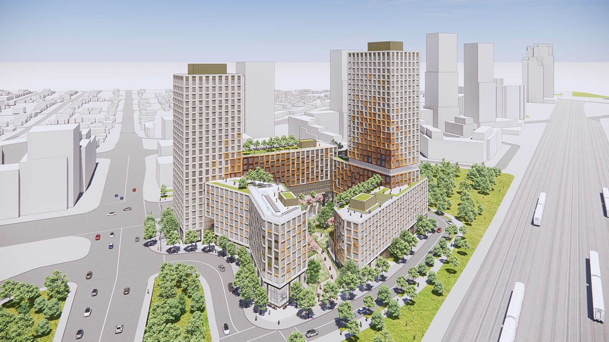 Urban_Toronto's tweet image. Today's #FeatureProject is 5207 Dundas West from Tricon Residential. This mixed-use #development will be the first of many sustainable and affordable #housing options in #Toronto's Islington- City Centre West. urbantoronto.ca/database/proje…