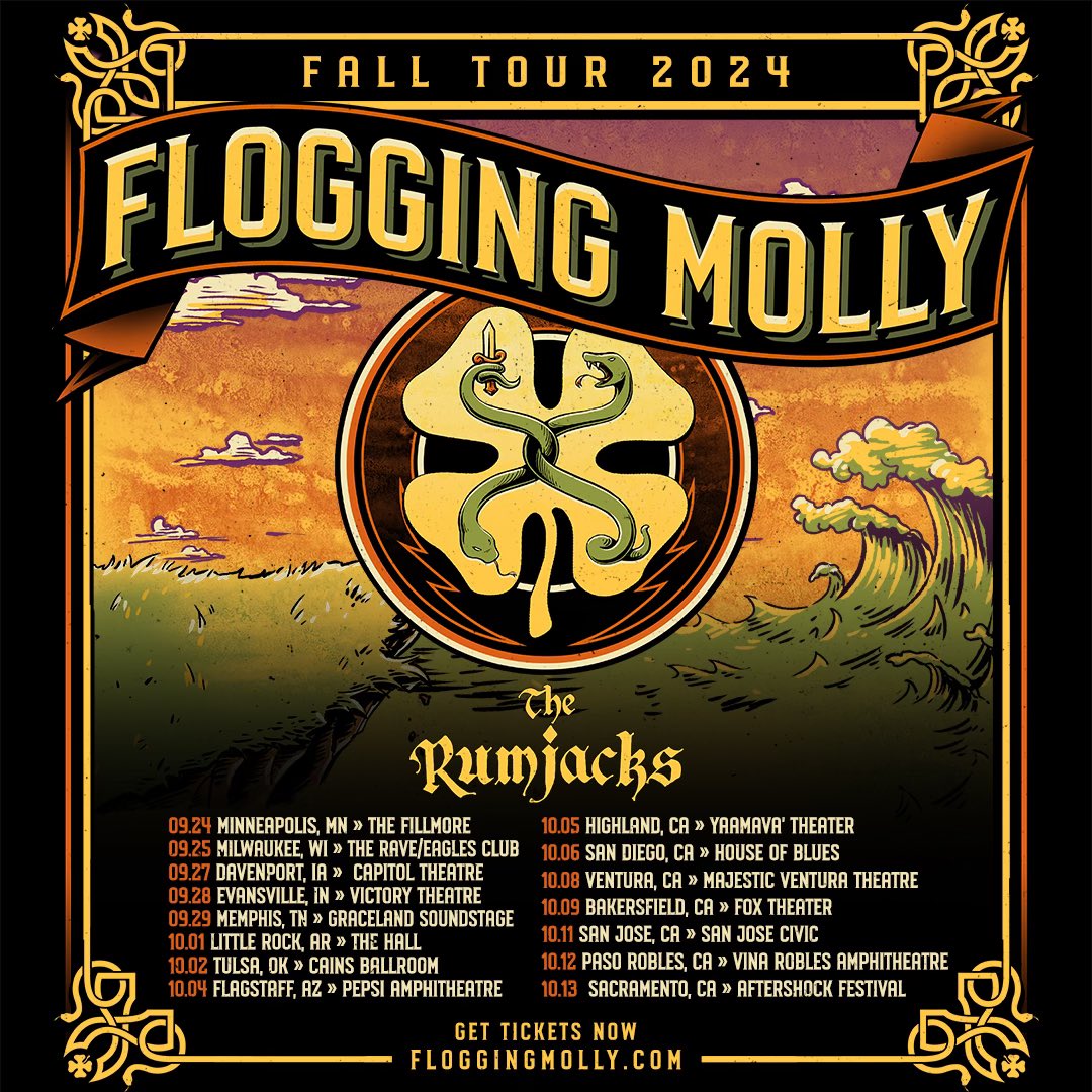 floggingmolly's tweet image. US! We are giving away a pair of tickets for our run with @Rumjacks this Fall! All you have to do to enter is tag the friend that you want to take to the show + comment the headline date you want to attend ☘️ Contest ends this Friday, 7.26. Best of luck!