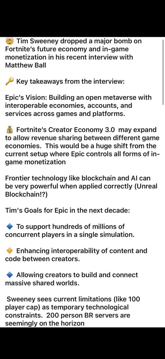 Just signed a really solid partnership agreement with an Anime based gaming multiverse based in Singapore 

Hyped to announce formally as we plan timeline logistics together‼️

Also hyped that this business model we’ve created is the same one Tim Sweeney mentioned recently in an