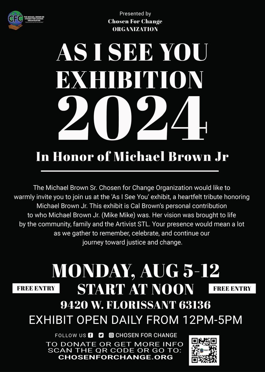 MBSrOrg's tweet photo. As I See You Exhibit
August 5th-August 12th
12pm-5pm https://t.co/Ev7RbBp4eL