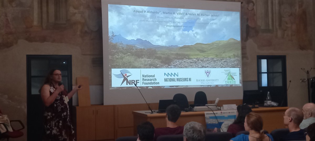 Abby Kirkaldy talking about African stoneflies at #IJMEP2024