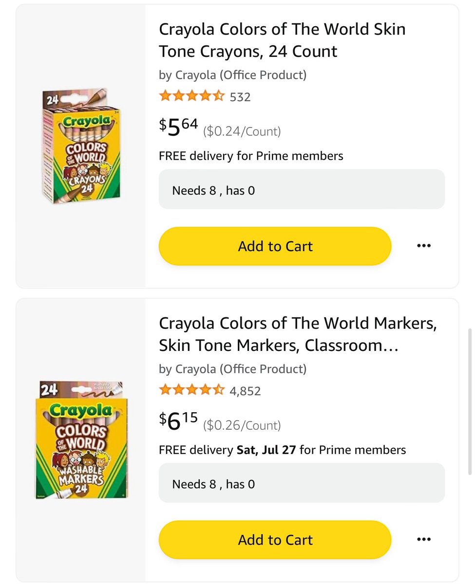 hmacdonald98's tweet photo. @Ronald__H Either the crayons or markers I  have on my list. They are the Crayola Colors of The World Skin Tone Crayons. What a beautiful way to make all my students feel included! #crayola #crayolacrayons #TeachersOfTwitter #teacherwishlist 

https://t.co/ryvWsJyUUI https://t.co/4MDiz7Br3W