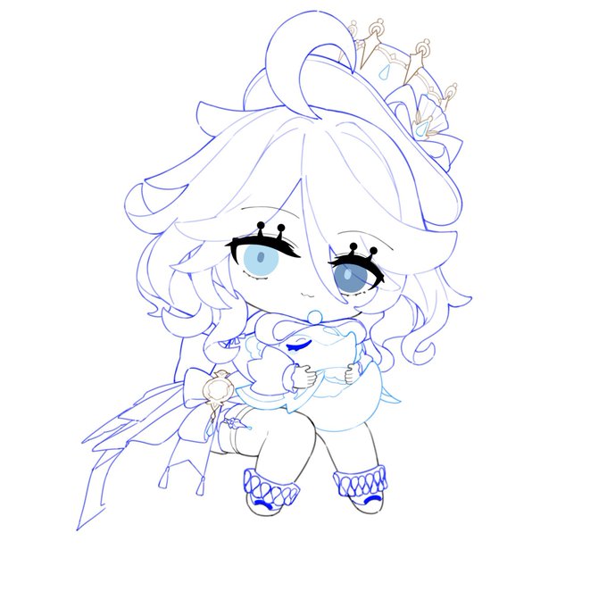 青い線画も綺麗で好きだな