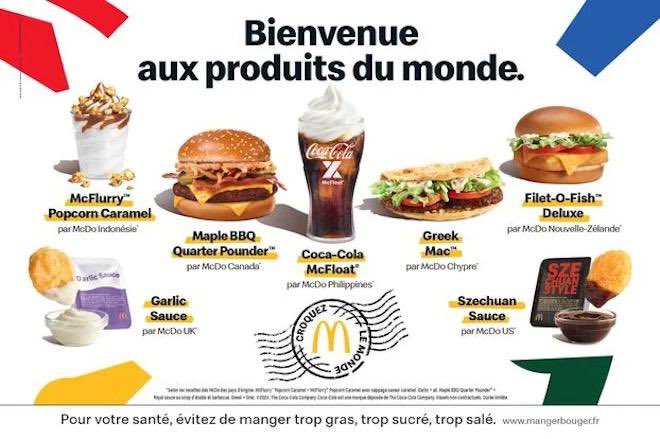 CerfiaFR's tweet photo. 🇫🇷🍔 FLASH | Les 7 spécialités étrangères que va proposer McDonald’s en France pour une durée limitée pendant les JO de #Paris2024 : 

• Maple BBQ Quarter Pounder : Burger canadien à la sauce barbecue et sirop d’érable. 🇨🇦
• Greek Mac : Spécialité chypriote avec pain pita, deux steaks hachés et des crudités. 🇨🇾
• Filet-O-Fish Deluxe : Recette de poisson de Nouvelle-Zélande. 🇳🇿 
• Garlic Sauce : Sauce à l’ail britannique. 🇬🇧
• Szechuan Sauce : Sauce inspirée de la cuisine du Sichuan, populaire aux États-Unis. 🇺🇸🇨🇳
• McFlurry Popcorn Caramel : Glace très appréciée en Indonésie. 🇮🇩 
• Coca-Cola McFloat : Verre de soda rempli de glace à la vanille, spécialité des Philippines. 🇵🇭