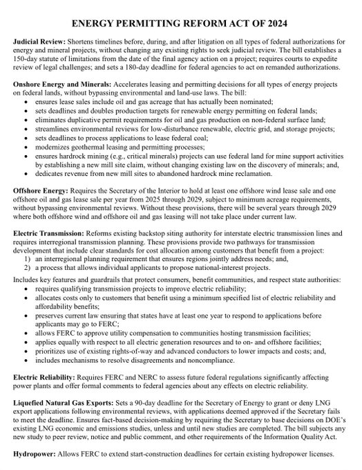 johnarnold's tweet photo. Bipartisan permitting reform deal was just released and takes a huge step towards lowering energy costs and emissions. The bill accelerates development of smart infrastructure projects while ensuring objections are heard in timely fashion.
Congrats Senators Barrasso and Manchin. https://t.co/87pxBECi7l