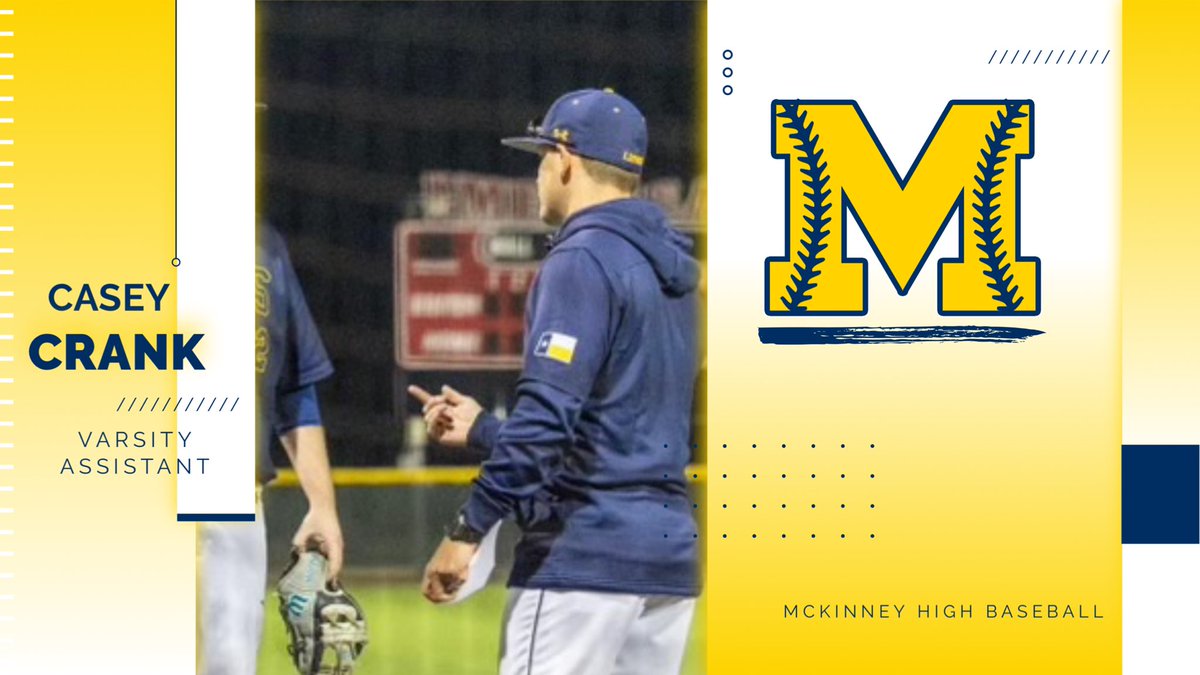 CoachGoodman613's tweet image. Excited to announce Casey Crank, @CoachCCrank, as @MHSLionBaseball Varsity Assistant! 

Loyal to the LIONS and will continue to make a tremendous impact on the LIONS! 

#TheOriginal #GoldStandard