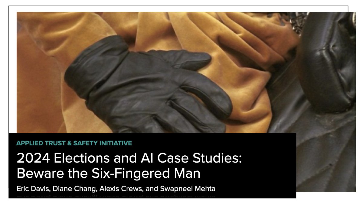 IST_org's tweet image. 🚀 We’re excited to be at #TrustCon this week!
On Thursday, be sure to stop by “2024 Elections and AI Case Studies: Beware the Six-Fingered Man,” moderated by @ericdavis with panelists Diane Chang, @acrews_ofa &amp;amp; @swapneel_mehta.
Preview the discussion:
securityandtechnology.org/blog/2024-elec…
