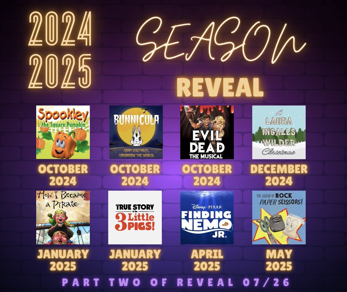 Here’s what’s coming up at The Oxford during Season 36 at ECCT! Pick up your new season brochure this week at “Joseph and the Amazing Technicolor Dreamcoat,” July 24-28, at pablocenter.org #ECCT36 #NewSeason #OxfordReveal #PabloRevealComingFriday