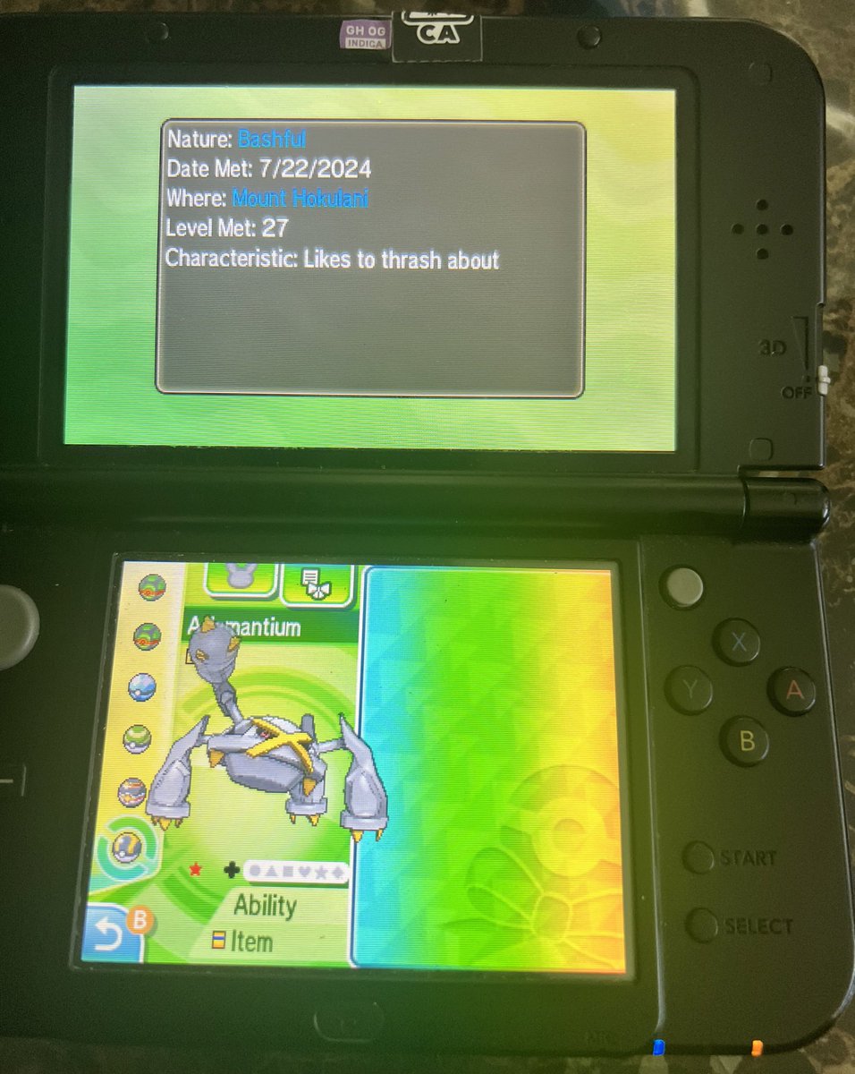 JediKush831's tweet photo. Shiny beldum after 18 SoS encounters in #UltraSun☀️ and evolved into Metagross to complete the evo line! #AceShinyHunters #SoSMethod🆘 #LongLiveThe3DS https://t.co/ZQH9zm4enF