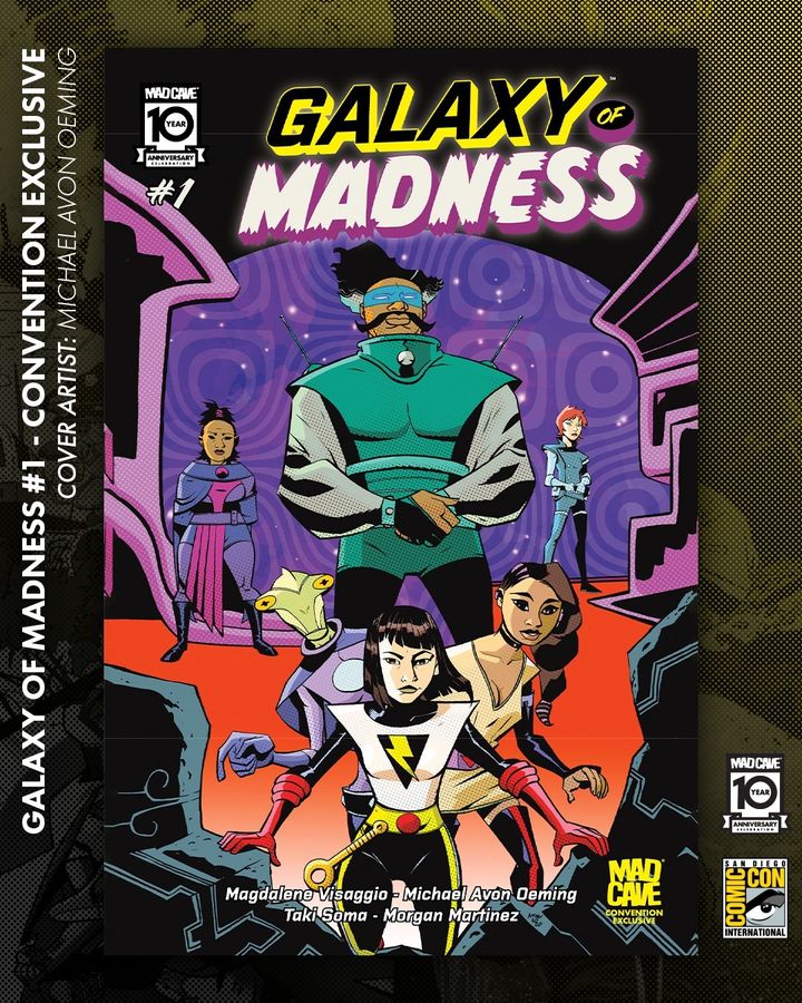 You can run across the galaxy, but you can't hide! 🪐
Discover the truth in our con-exclusive variant of Galaxy of Madness #1 by @oeming, available at SDCC! Be sure to drop by Booth #2806 and grab your copy before they vanish into the void!
W: @MagsVisaggs A: <a href="/Oeming/">Oeming</a> C: <a href="/takisoma/">Taki Soma</a>