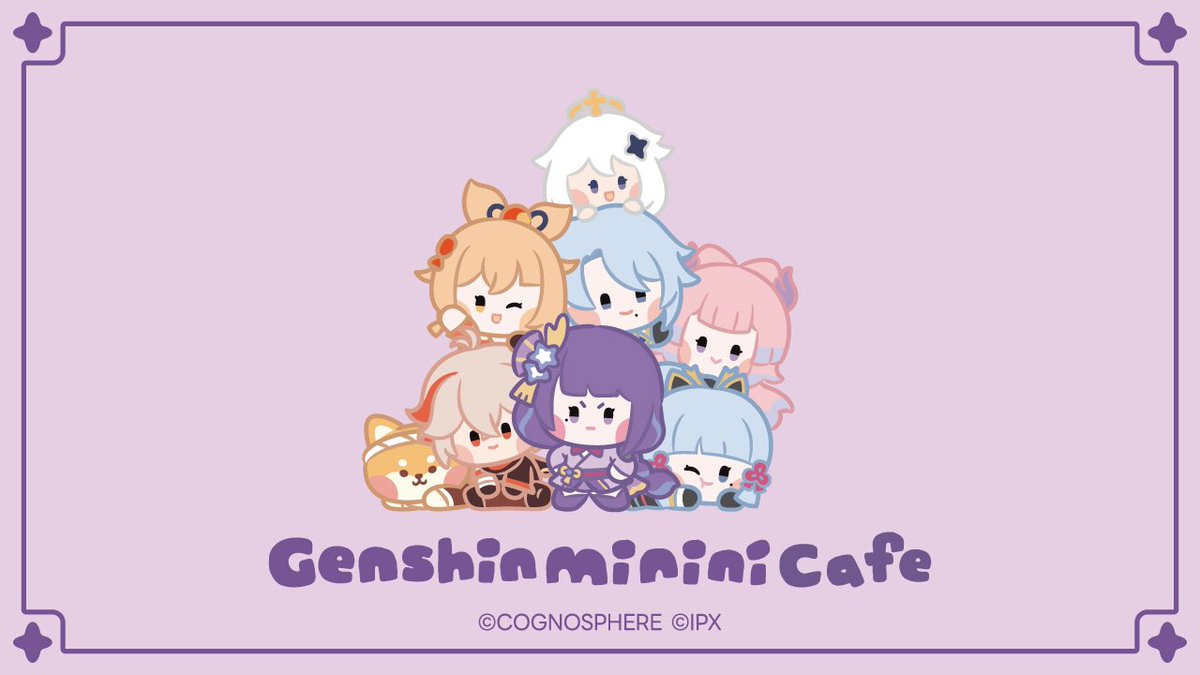 Genshinminini's tweet photo. 【原神minini cafe】
7/31(水)～ 東名阪にて #原神minini のカフェが開催決定！
ここだけのメニューやオリジナルグッズをお楽しみに！

詳細はこちら▼
https://t.co/fDgwmM7UIq

#原神minini #原神 #GenshinImpact #LINEFRIENDS https://t.co/2TJHxpn0QS