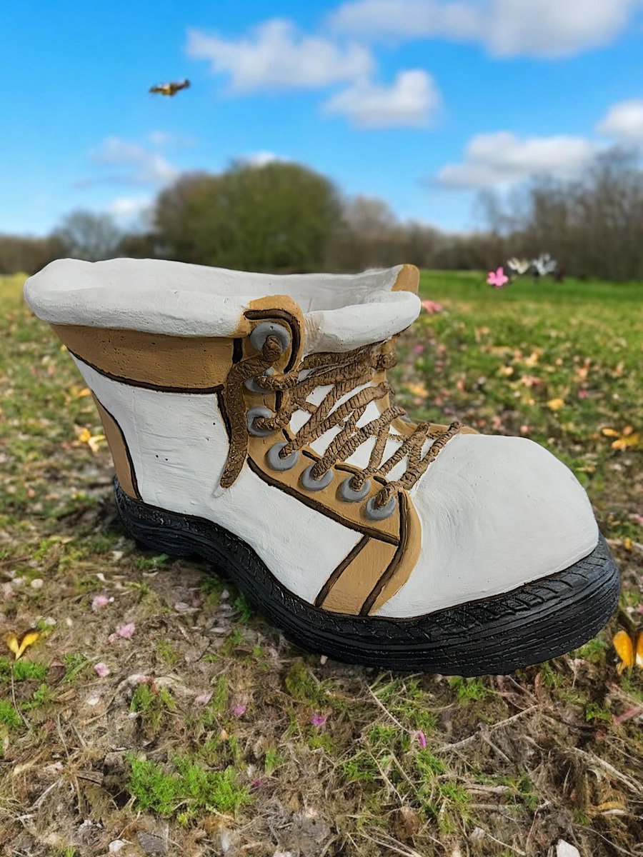 #boot #planter #concrete #pot #PEI