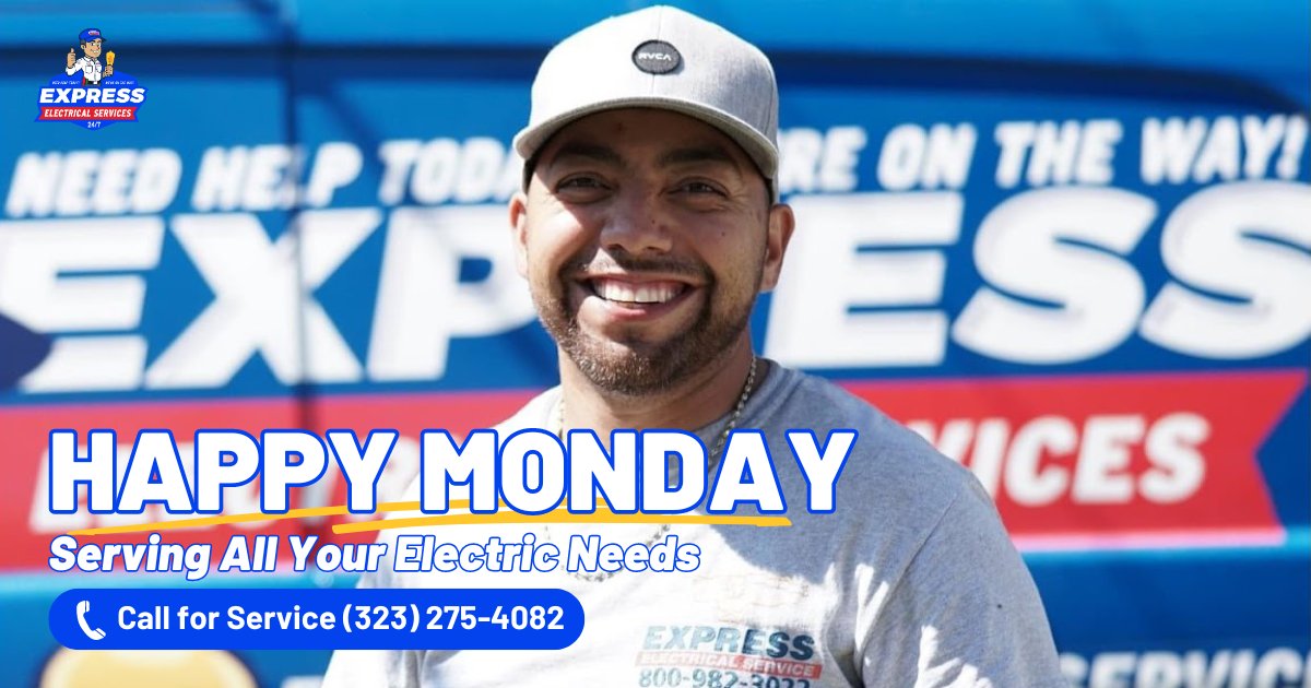 LA_Electrical's tweet photo. Hope you have a great week ahead of you! Be sure to call us at (323) 275-4082 or visit the link in our bio if you need service! ⚡ 💙

#HappyMonday #ElectricalServices #MondayMood https://t.co/6VEmea2T4E